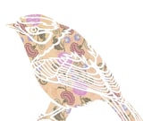 Papercut PRINT - Golden-Crowned Kinglet