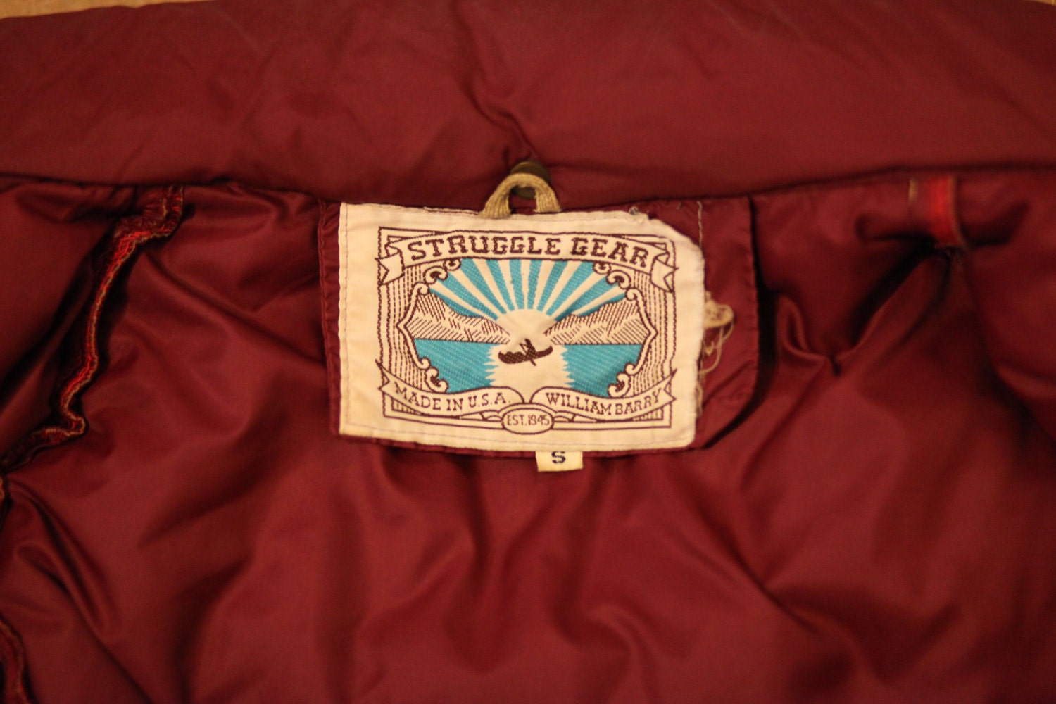 Vintage 70s Struggle Gear Down Filled Men's Outdoors Super Bad Ass  Jacket / Coat  Size Small.