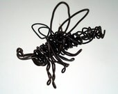 Original Wire Moth Sculpture - MINI MOTHRA - Wire Animal Sculpture