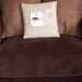 Quirky- Decorative Felt Squirrel Burlap Pillow 14x14