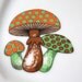 Vintage Mushroom Plates Woodland Set of 4 Salad or Dessert Plates