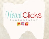 Hearts modern premade logo design and watermark photography logo