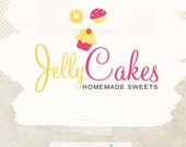 Sweet premade logo design baking logo cupcake logo ooak business logo and watermark