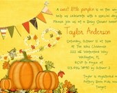 Fall Pumpkin Baby Shower Invitation Printable