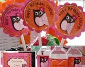 Pink Owl Birthday Full Party Package Printable Personalized Il_170x135