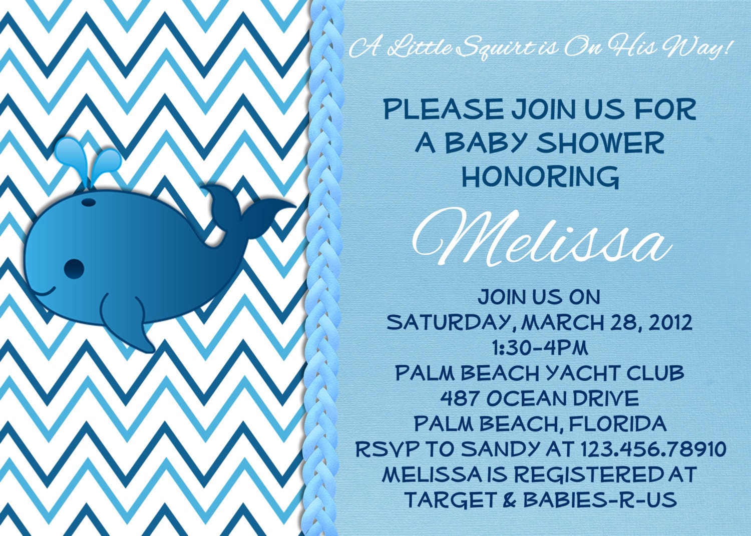 Whale Baby Shower Invitation Printable Custom Invite Il_570xn