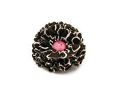 Fabric flower hair bow,  clip, girls accessory, chocolate brown dark brown, kids, toddler, fall fashion, christmas gift