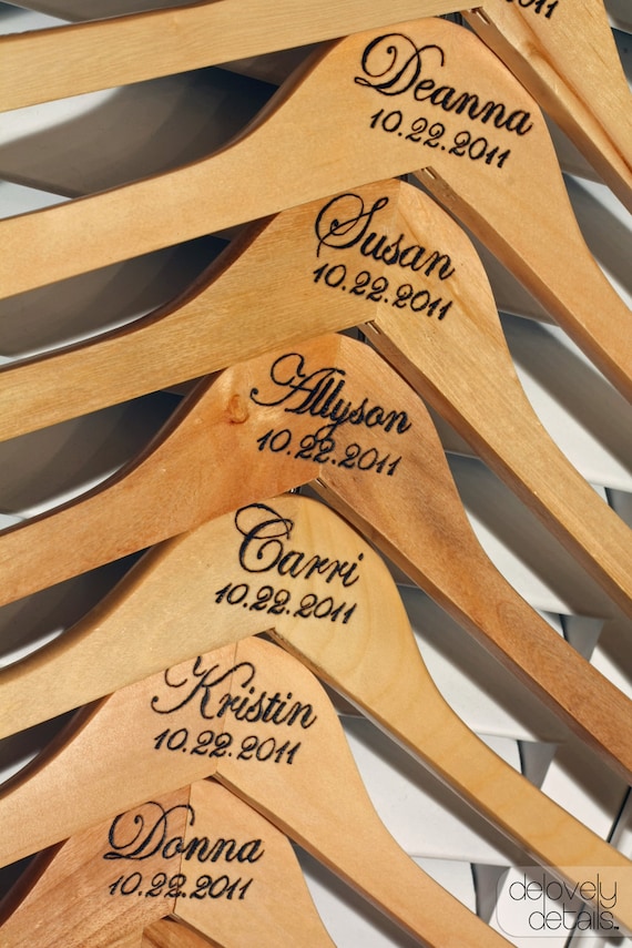 Personalized Bridesmaid Hanger - Wooden