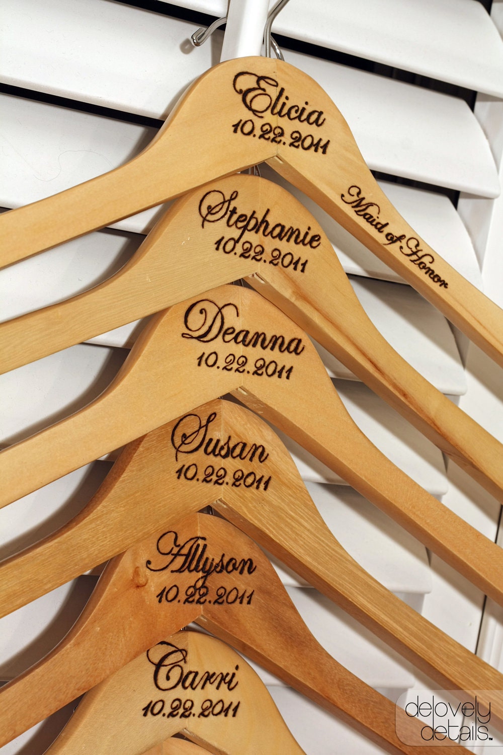 Personalized Bridesmaid Hanger - Wooden