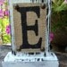 Custom WEDDING, home decor, LOVE, wedding table letter or number, mantle decoration, burlap rustic