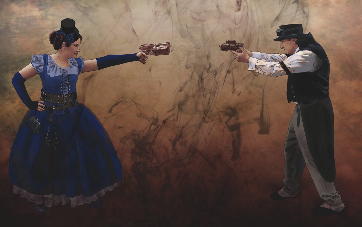 Science Fiction, Steampunk, Art, Illustration, Decoration, 8x10 Print by Alicia VanNoy Call