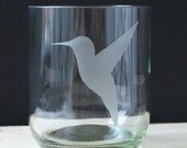 Recycled Drinking Glasses - Hummingbird Lowballs