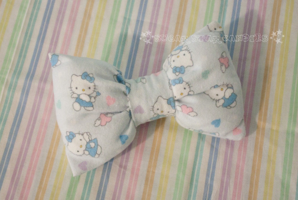 Large Pillowy "Hello Angel Heart" Limited 2way Bow