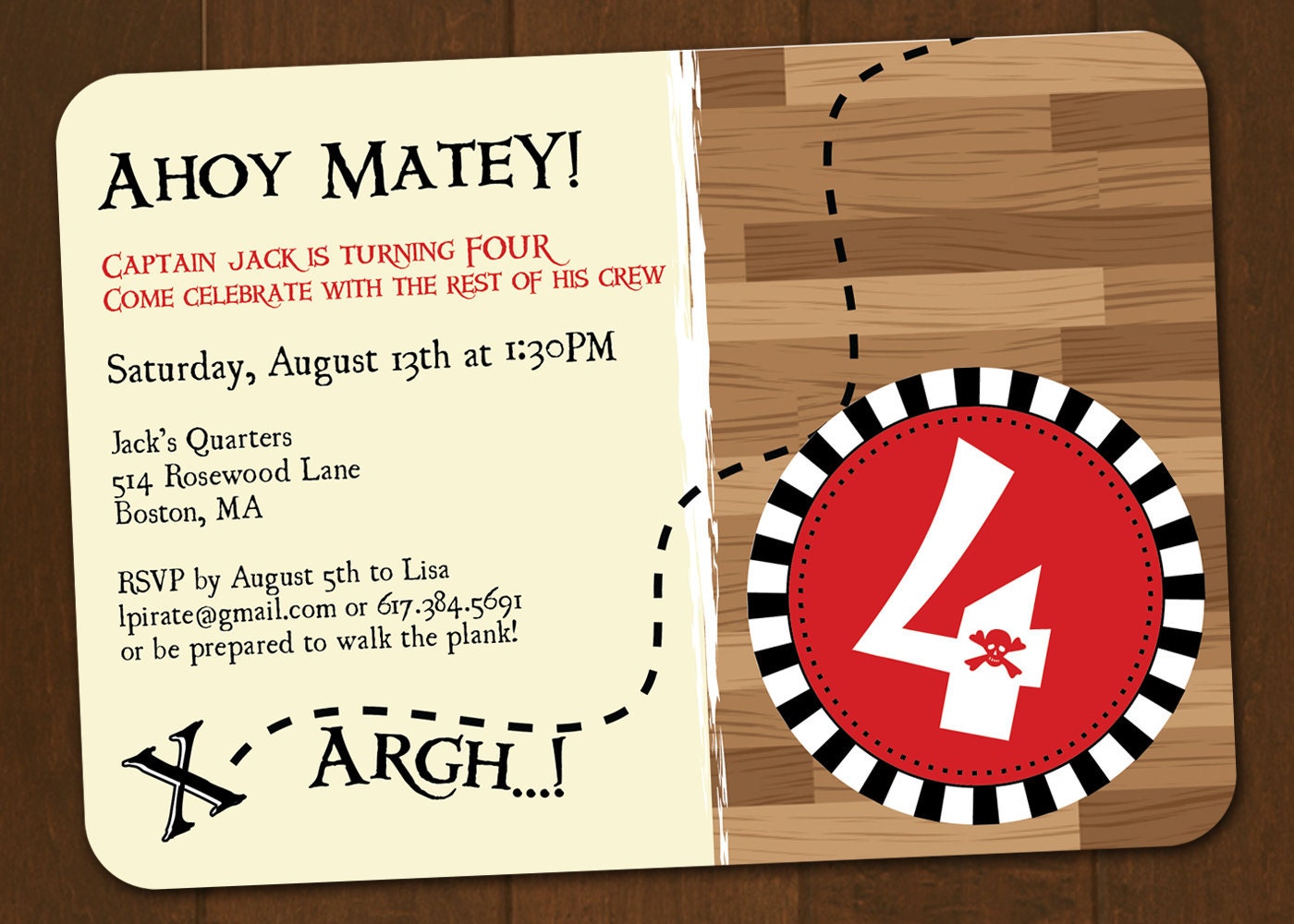 Pirate Party Decorations and Invitation Printable Birthday