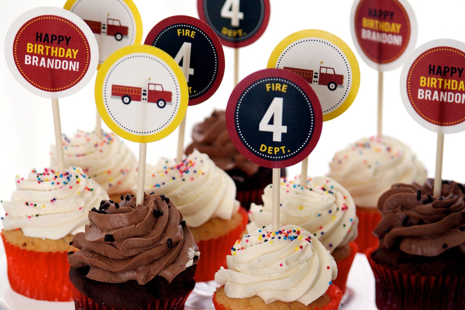 Fire Truck Party Printable Birthday Party with Invitation