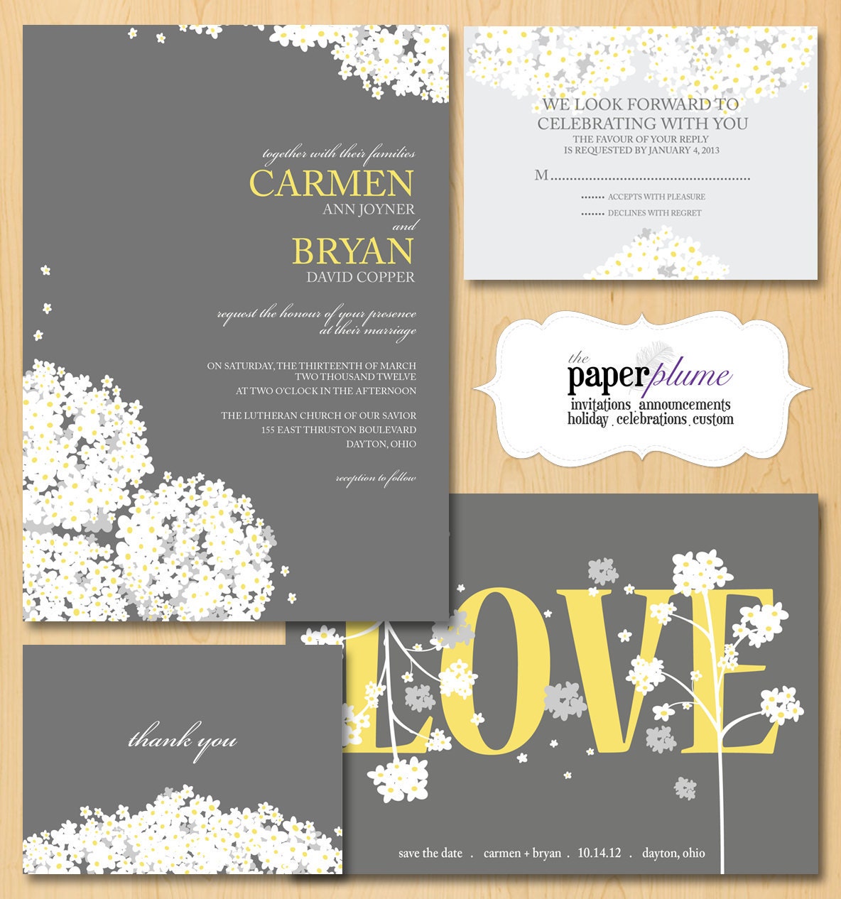 Printable Wedding Invitation LOVE Collection-Your Choice Colors