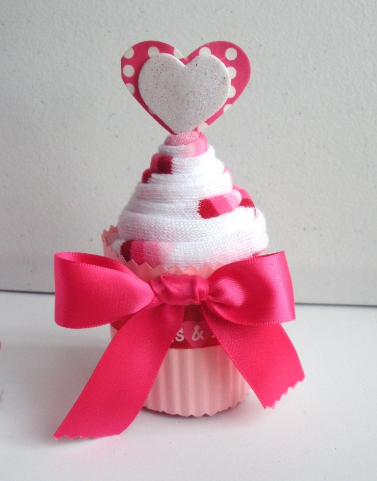Valentines Day sock cupcakes