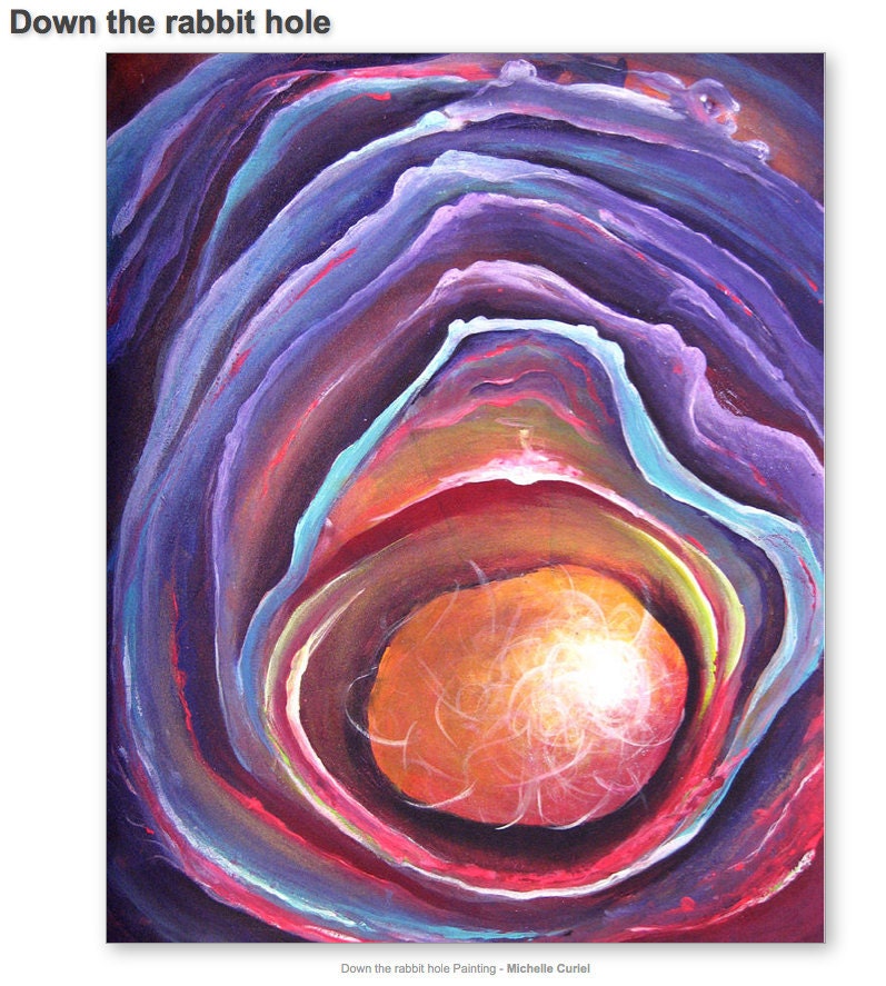 Down the rabbit hole - Original Acrylic Painting - 24 x 30 in