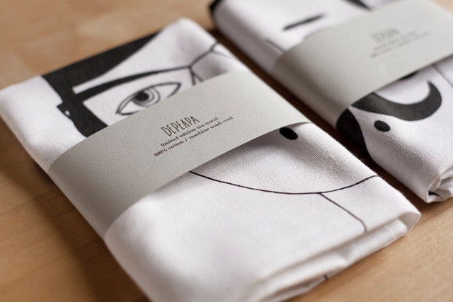 Man tea towel by Depeapa