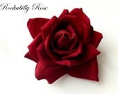 Rockabilly Red Rose Flower Hair clip Pin up