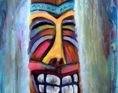 impressionistic paintings tiki print from original artwork painting beach art canvas print impressionistic artists
