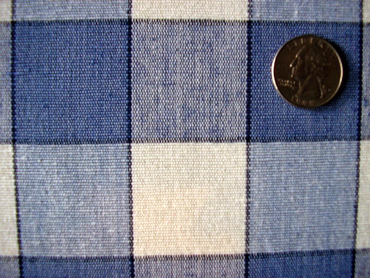 blue plaid fabric