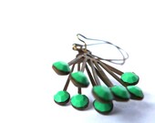 Pastel Green Swarovski Earrings - Geometric Summer Fashion