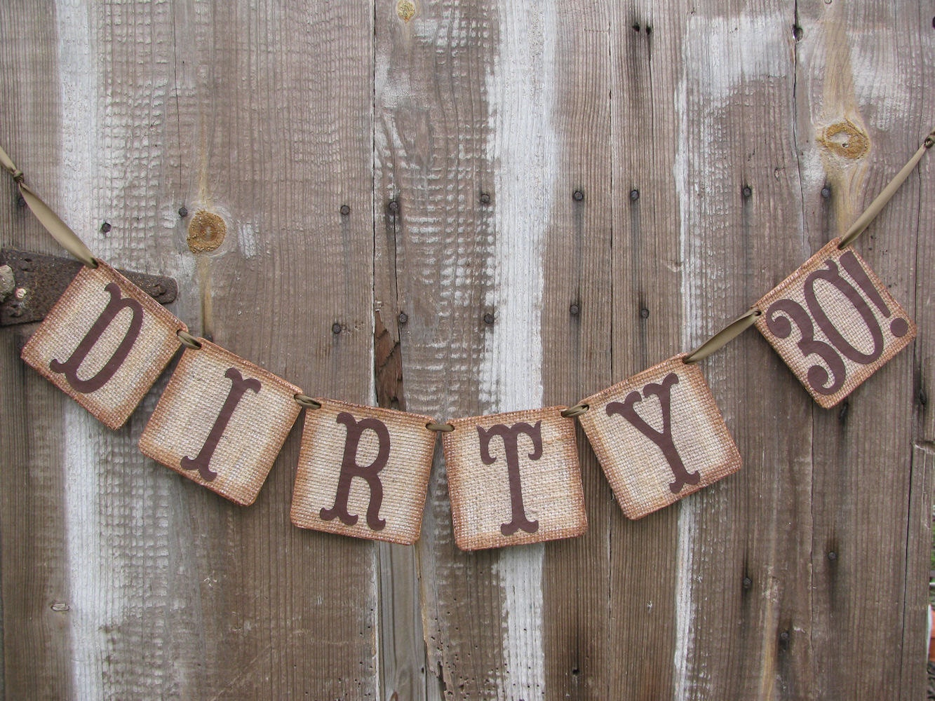 Dirty 30 Banner Masculine Birthday Banner
