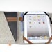 iPad Folio Case (Kitsilano) - Gray Wool Felt with Light Brown Leather