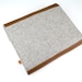iPad Folio Case (Kitsilano) - Gray Wool Felt with Light Brown Leather