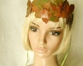 Leather Leaves Hair Wreath in Autumn Colors - BettyAtkins