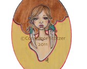 Giclee Print - Feather Earrings