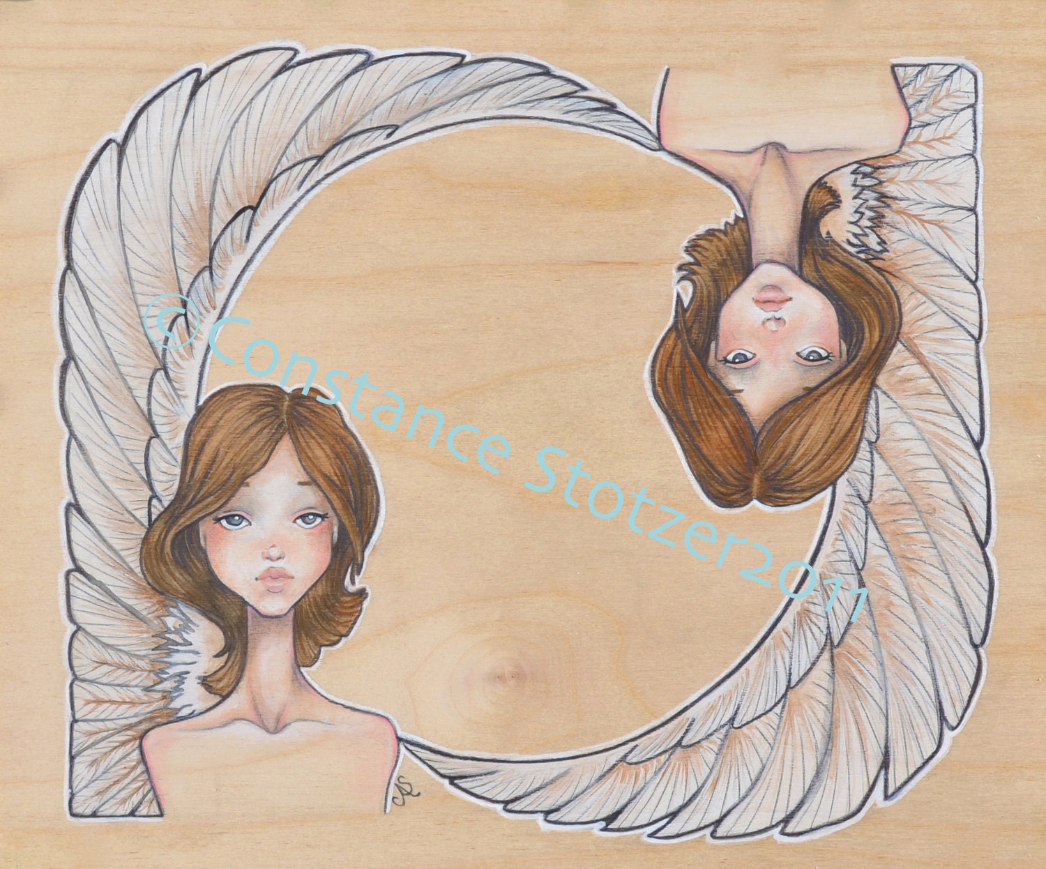 Giclee Print - Angel Sphinx Twins