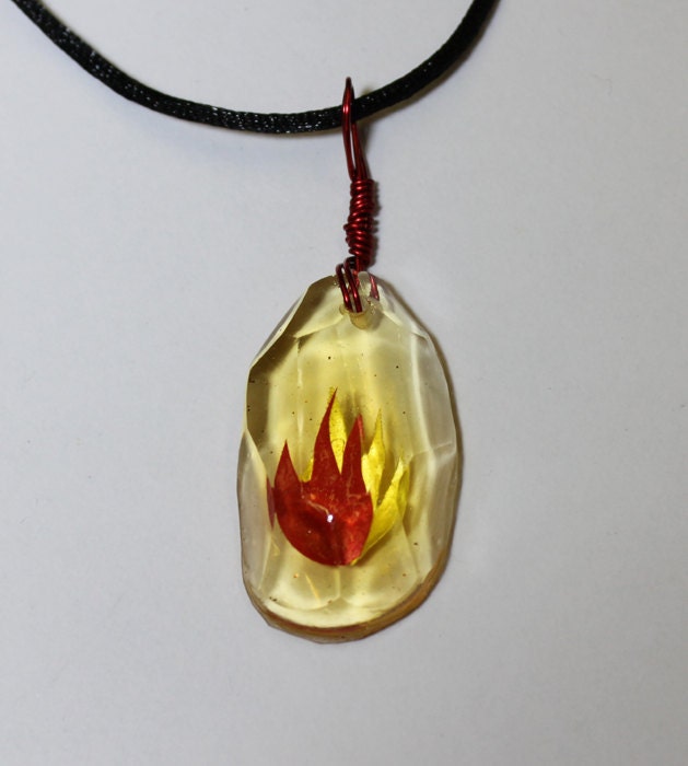 Pokemon Firestone Necklace - Facet Finish