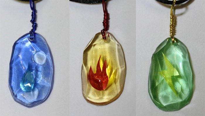 Pokemon Evo-Stone Necklace 3 Pack - Facet Finish