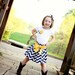 Navy and White Chevron Skirt with Buttercup Sash, Matching Rosette Shirt and Coordinating Bow.  Sizes 3 months - girls size 10.