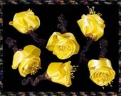Flower Pin,Prom Boutonniere, Rose Bud Pin, Lapel Pin, Ribbon Jewelry, Contemporary Boutonniere, Keepsake Boutonniere, Wholesale