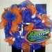 MESH WREATH with Hand Painted Wooden FOOTBALL Mascots.....Can be done for any mascot or logo.