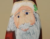 Santa Claus Wood Cypress Knee Candy Cane