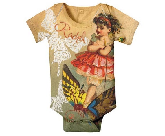 Fairy Baby Onesie, Personalized Infant Girl Romper Onesies