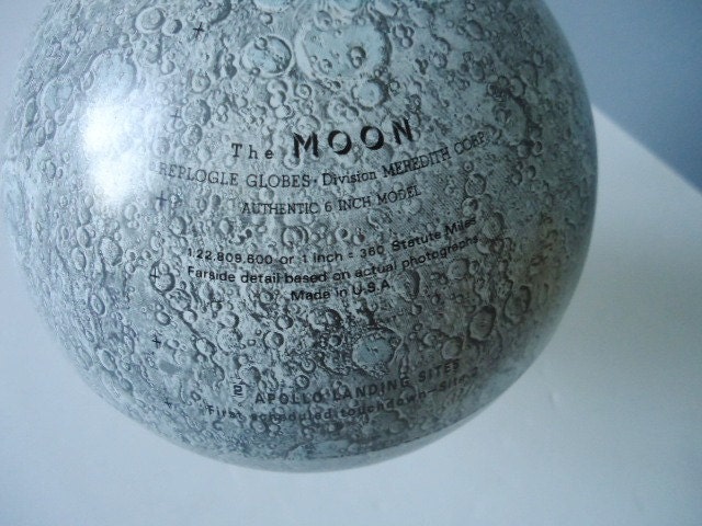Rare Vintage 1960s Replogle Moon Landing Globe