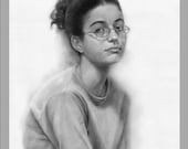 Custom made pencil drawing portrait on Bristol paper from your own photo - hand made graphite