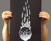 Hand-Printed Asteroid 12x18 Limited Silkscreen Poster