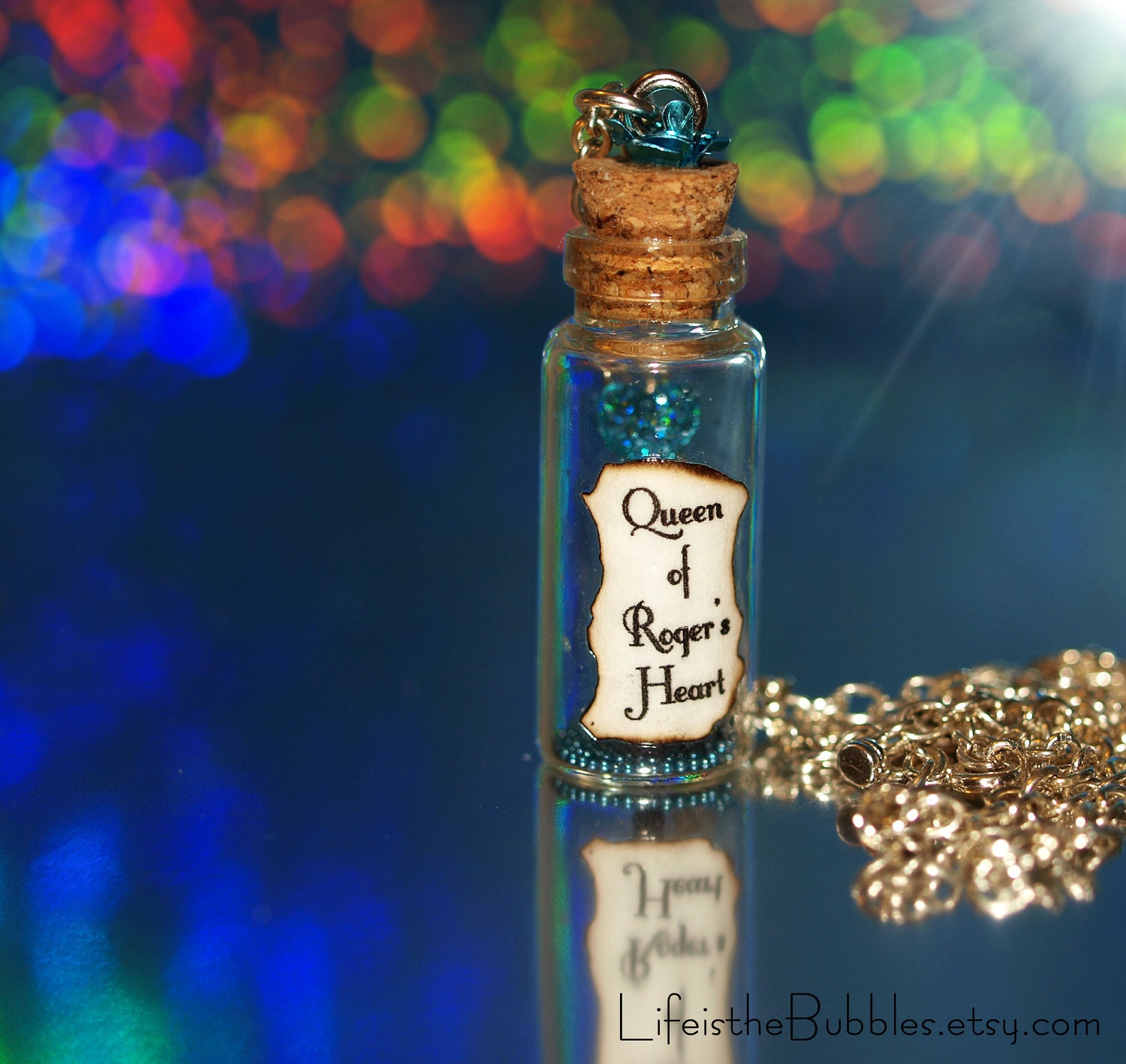 Queen of HIS Heart Necklace Personalize Name of Your Choice Whimsical Disney Wedding Anniversary Engagement Gift Alice in Wonderland