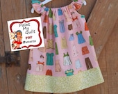INSTANT DOWNLONAD Girls Dress Pattern PDF Pillow Case Dress   sizes 6m through to 10 years "Sky PIllow Case Dress"