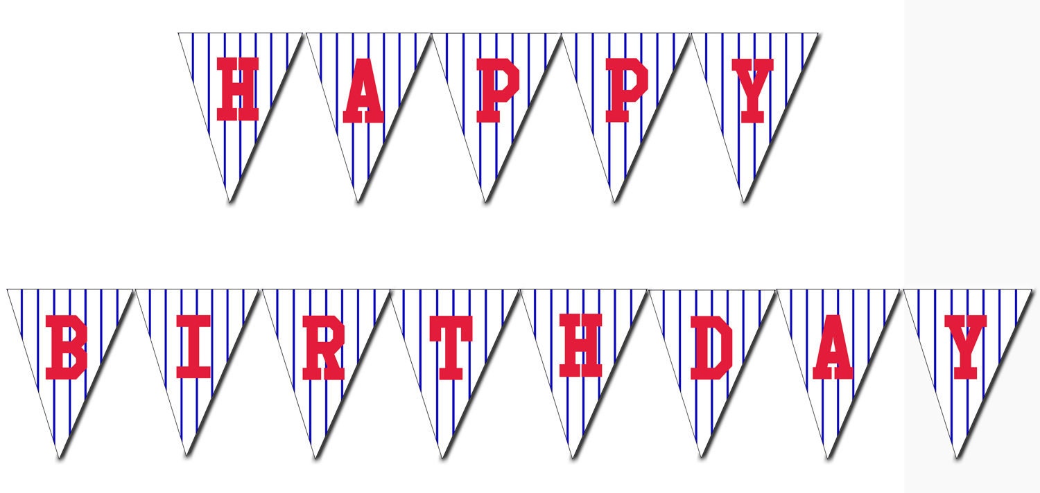 Baseball Pennant Happy Birthday Printable Banner Il_170x135
