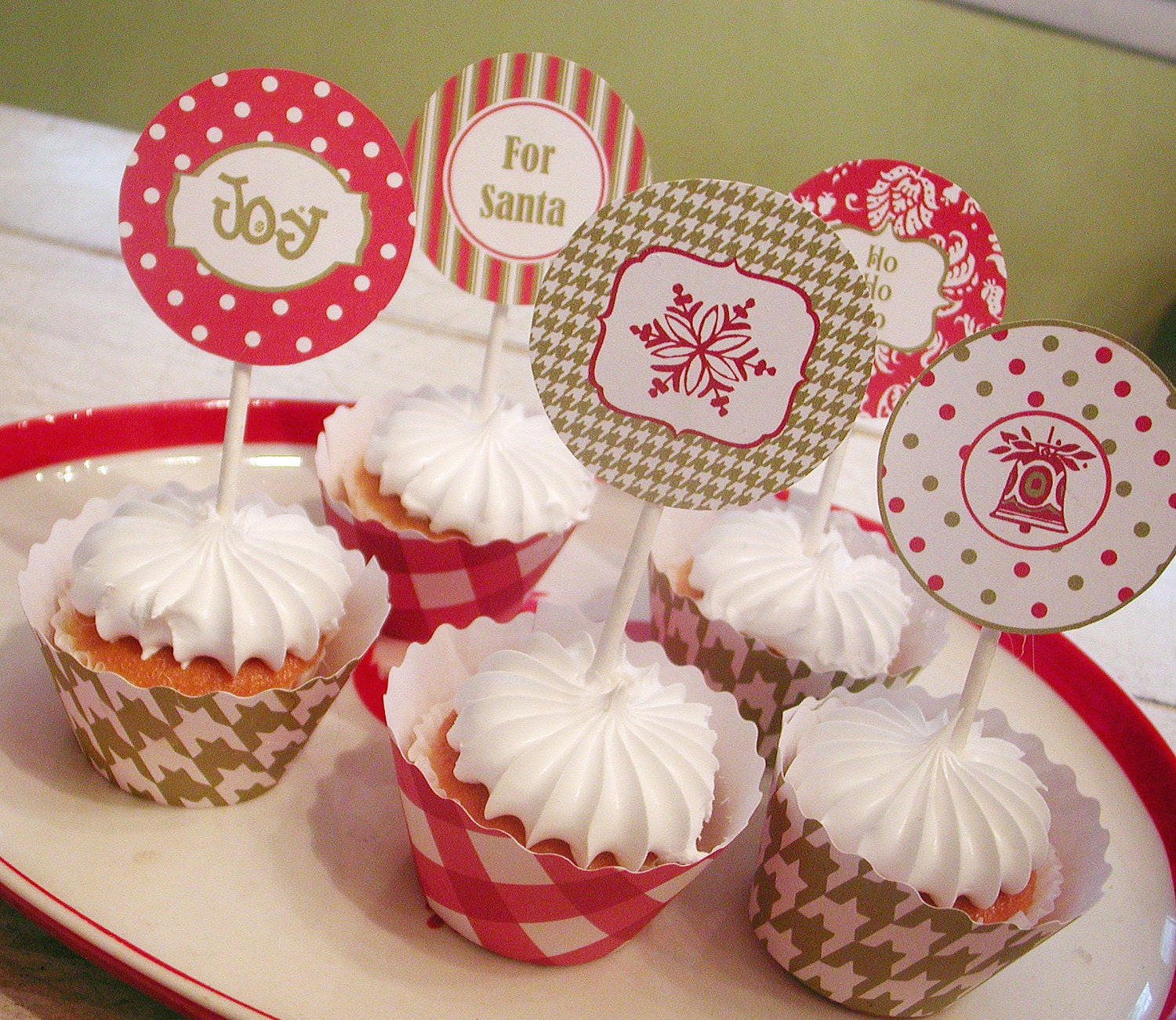 Printable Christmas Cupcake Toppers Il_570xn