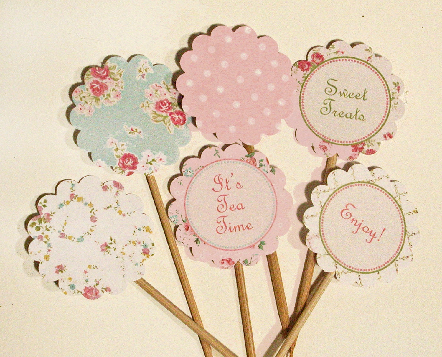 Vintage Party Printable Cupcake Toppers Il_570xn