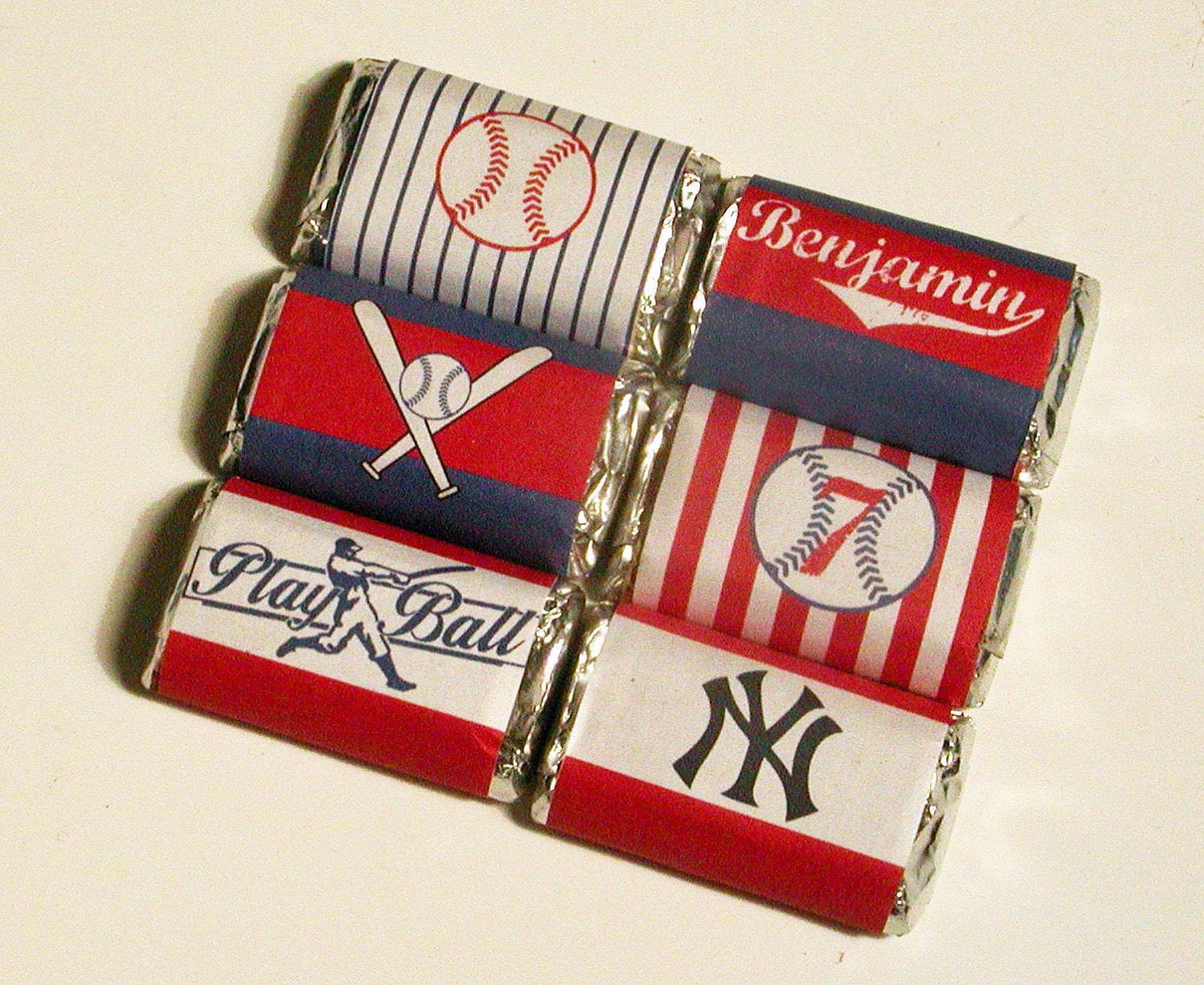 Baseball Party Printable Mini Candy Bar Personalized Wrappers