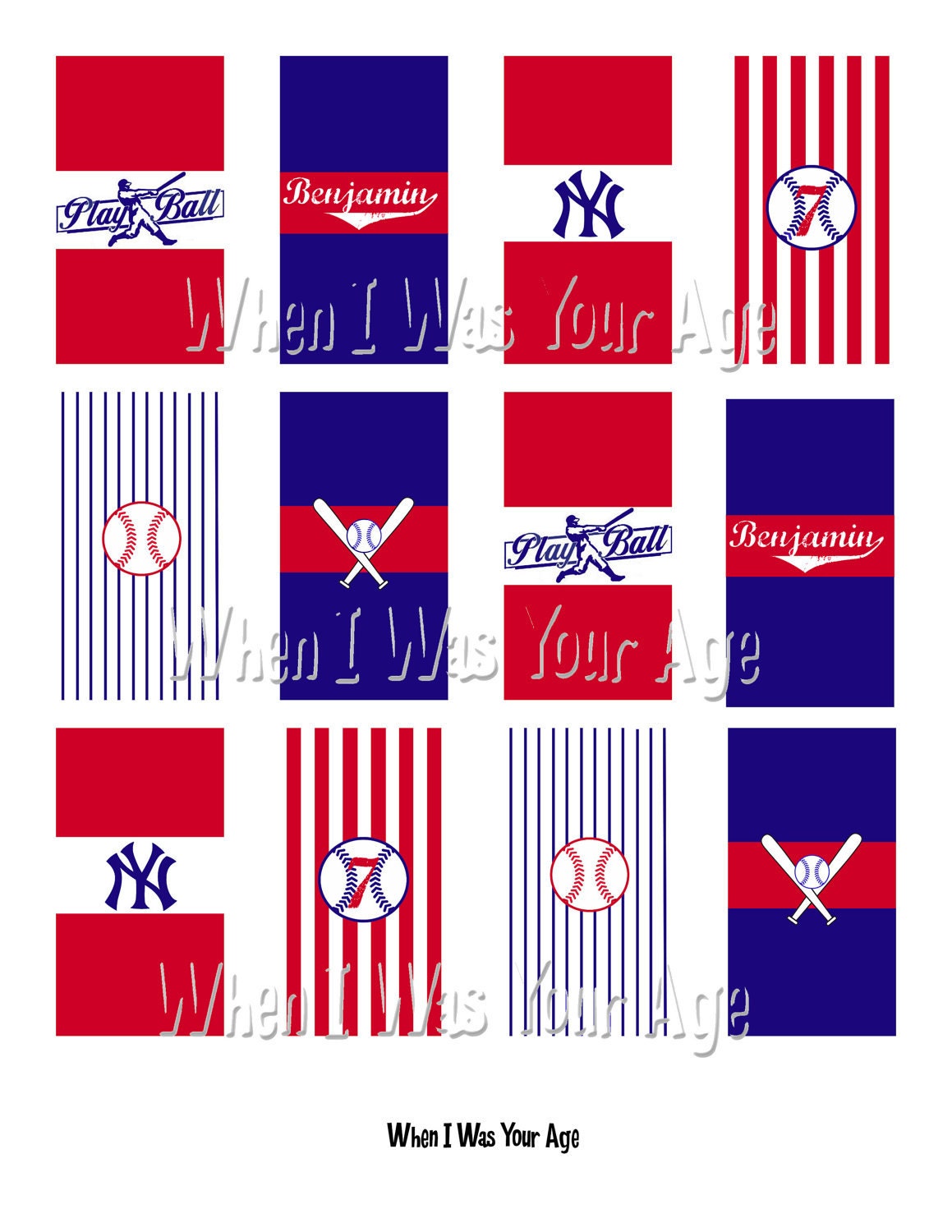 Baseball Party Printable Mini Candy Bar Personalized Wrappers
